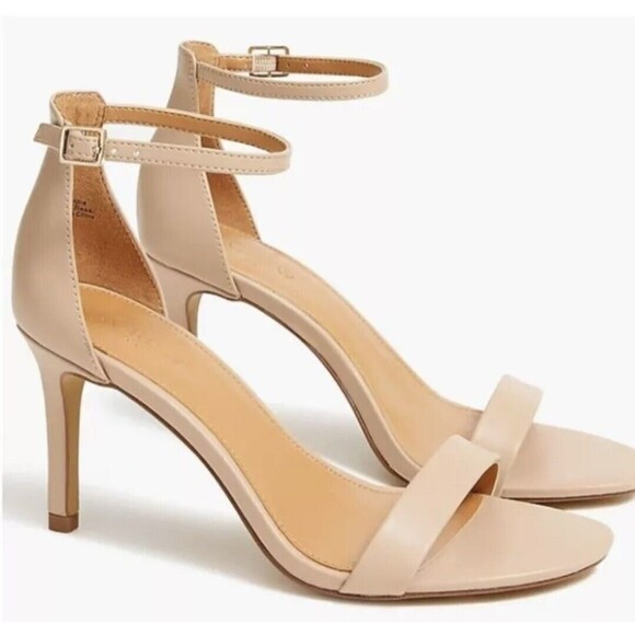 J. Crew Ankle-Strap Sandal in Nude BJ252 Heels Pumps Women's Size 11 New In Box - Picture 1 of 10